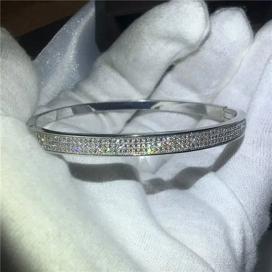 Trendy Pave Lab Diamond Bangle - Empire P.E