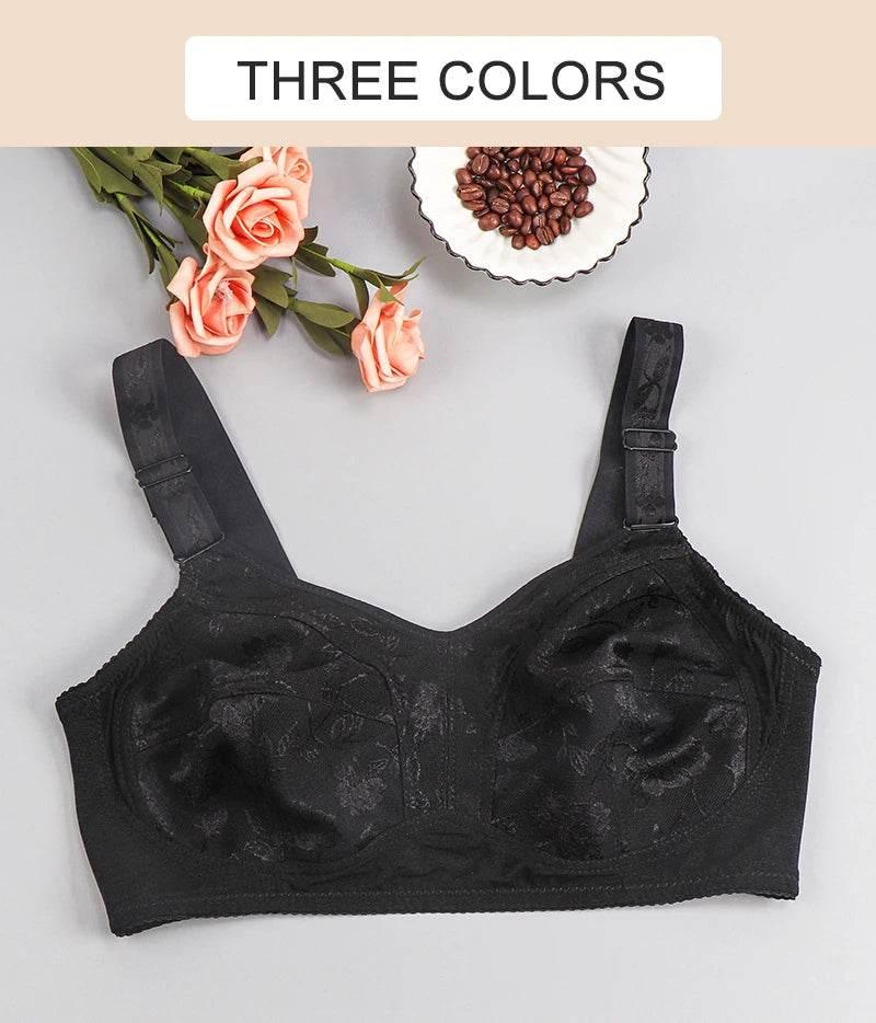 Black Big Women Bras Plus Size Lace Bra For Women Unlined Full Coverage - Empire P.E