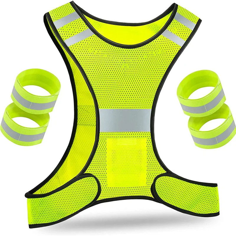 Reflector Vest - High Visibility Bicycle Vest With Adjustable Fastener