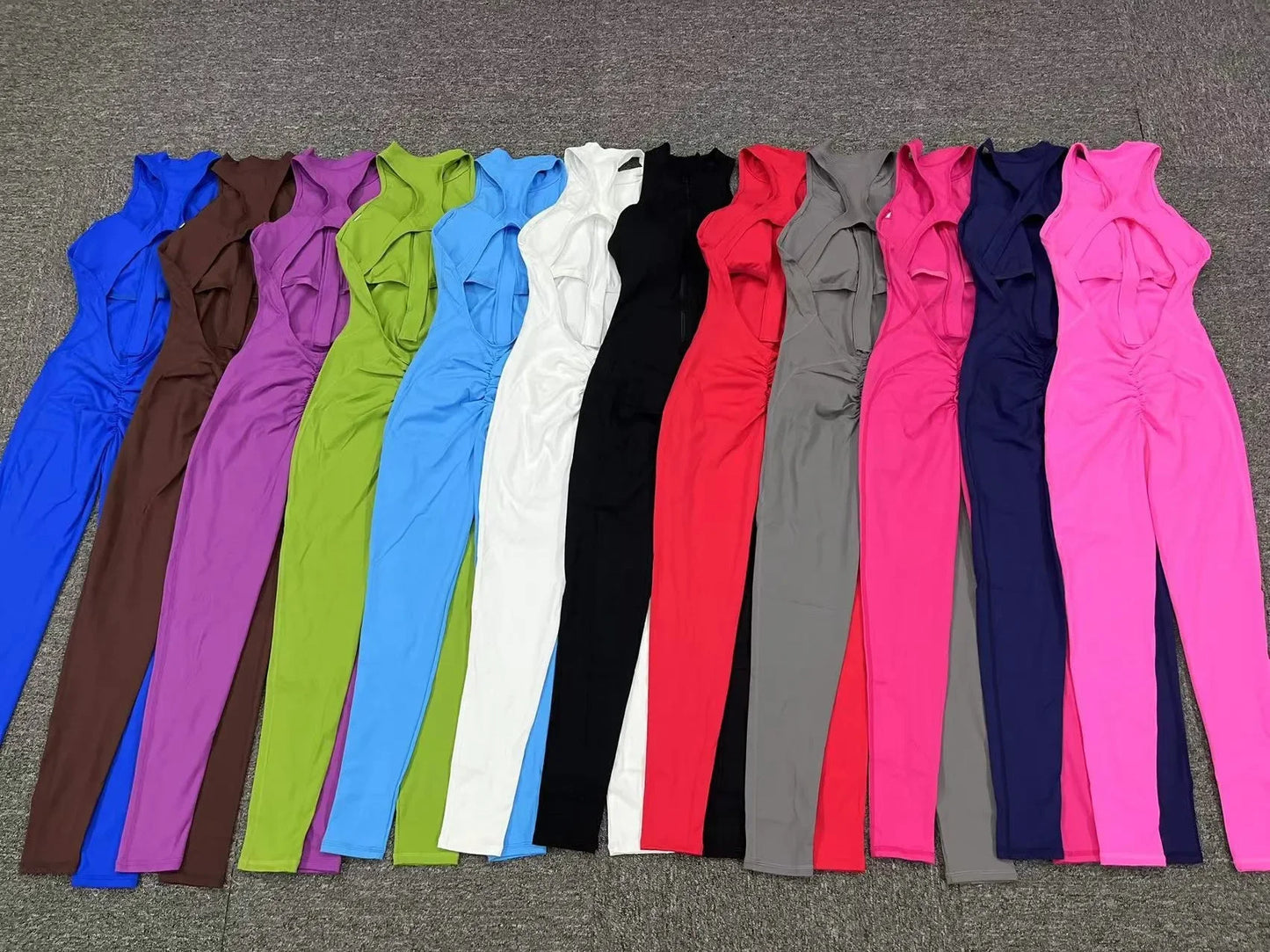 New Zip Up Rompers Scrunch Butt Yoga Sets - Empire P.E