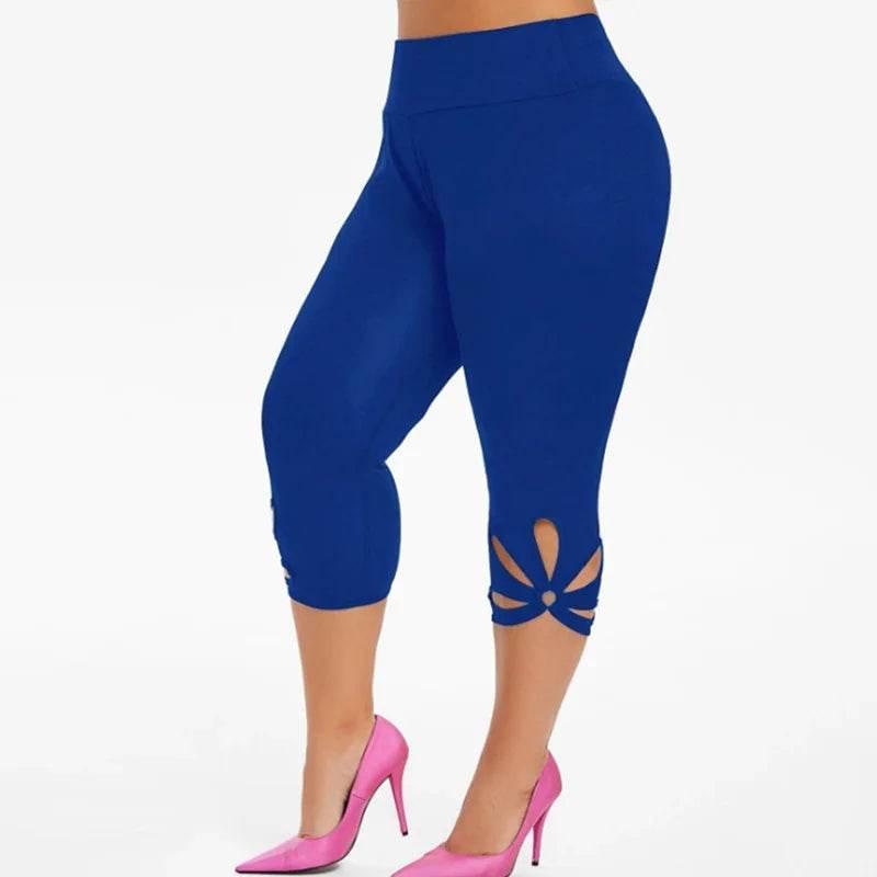 Women's Plus-Size Stretch Essential Legging Summer Elastic Waist Seamless Casual Leggings Short Pants Capri Leggins Mujer - Empire P.E