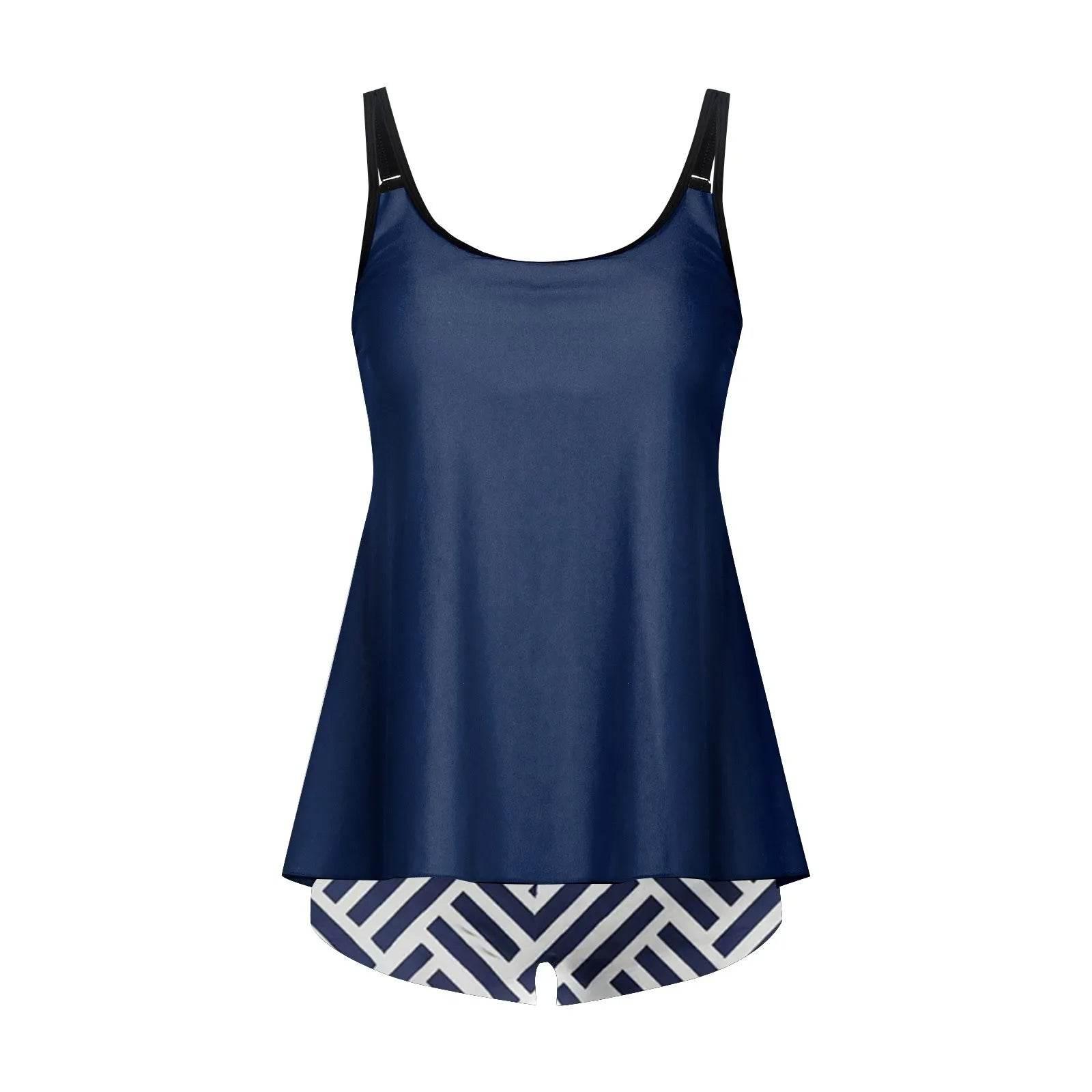 2024 Personality Popular Women's Swimsuit Sexy Printed Vest Shorts Swimsuit Two-Piece Set Soft And Comfortable Swimwear - Empire P.E