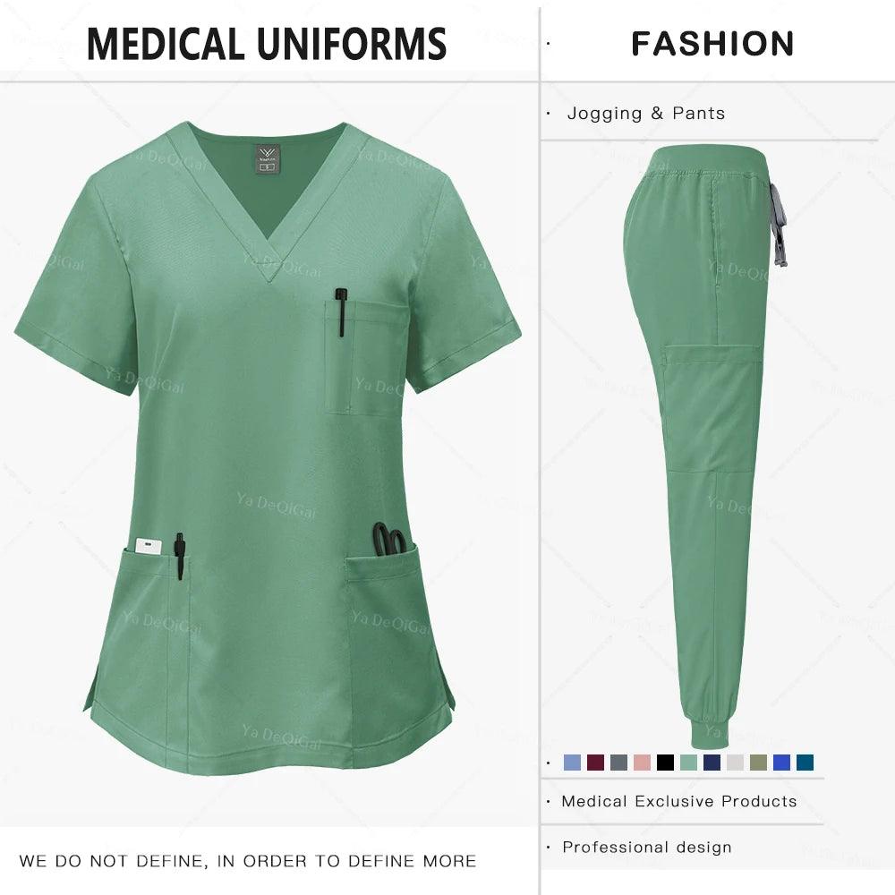 Pink Clinical Uniform Woman Pharmacy Workwear Nurse Uniform Hospital Doctor Oral Dental Surgery Uniforms Medical Scrubs Sets New - Empire P.E
