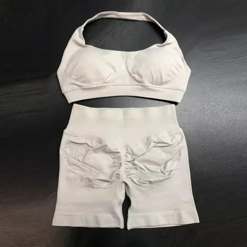 Sports Shorts Set 2 Pieces Seamless Yoga Set - Empire P.E