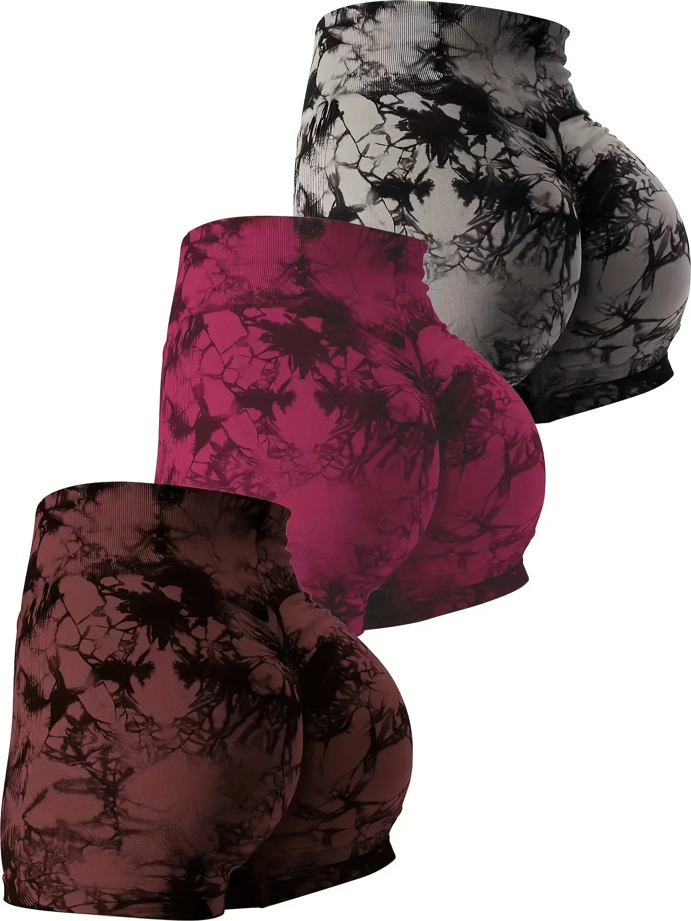 3-Pack Womens  Yoga Shorts