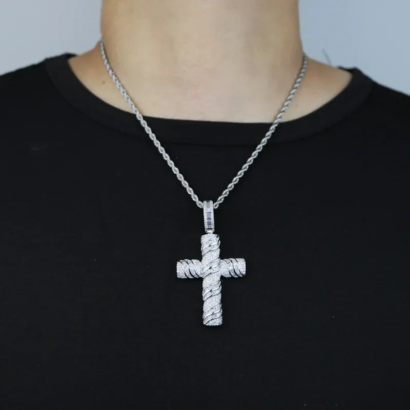 Lab Diamond Cross Pendant