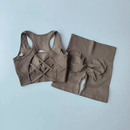 2 PCS Women's Seamless Yoga Set Sexy Sport - Empire P.E
