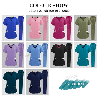 Nurse Uniform Healthcare Scrubs Set