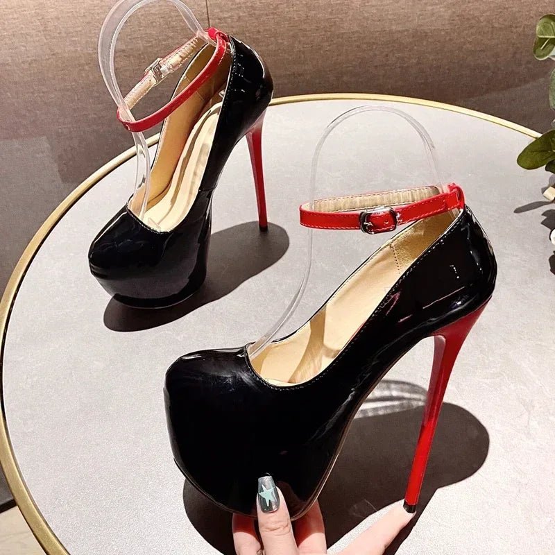 New Sexy Extreme Thin High Heels Buckle Strap - Empire P.E