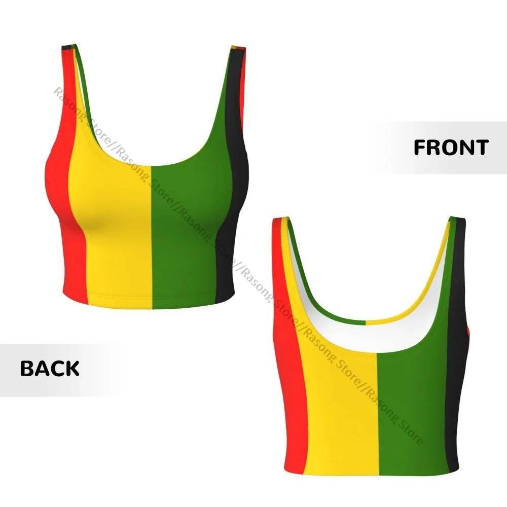 Sports Bra Women Running Yoga Clothes Vest Jamaica Kingdom Flag Gathering Fitness Vest - Empire P.E
