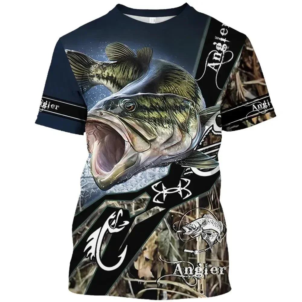 New Fishing Shirt Men's Summer Clothing Fish Graphic - Empire P.E