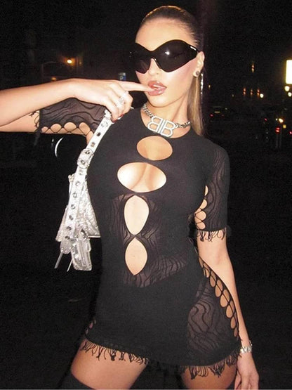 Hollow Out Sexy Lingerie Lace Fishnet - Empire P.E