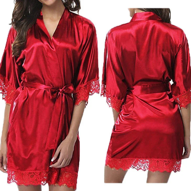 1 Piece Women's Glossy Robe Pajamas - Empire P.E