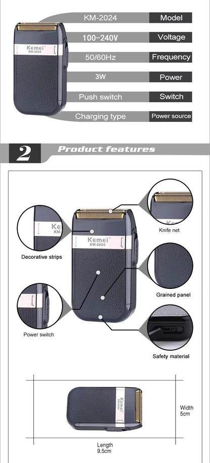 Kemei KM-2628 KM-678 KM-2024 Professional Electric Hair Clippers Rechargeable - Empire P.E