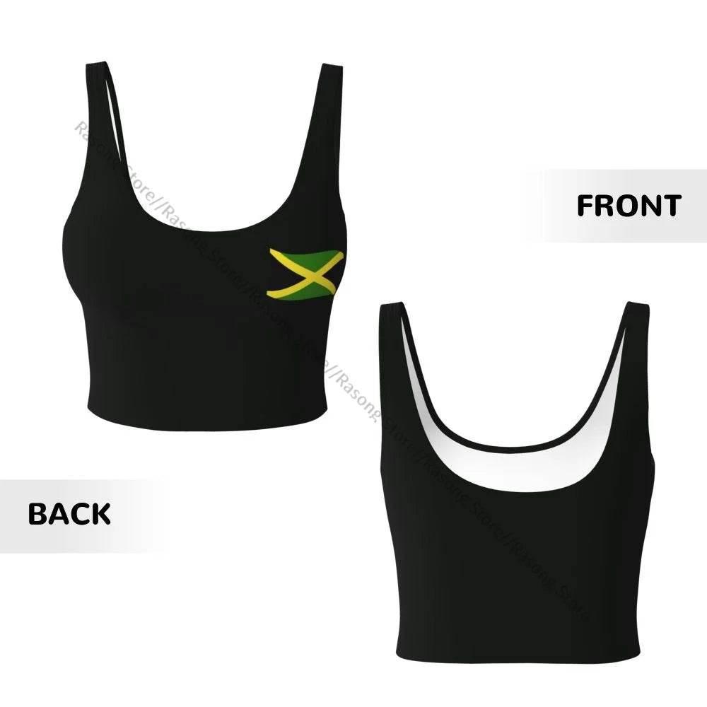 Sports Bra Women Running Yoga Clothes Vest Jamaica Kingdom Flag Gathering Fitness Vest - Empire P.E