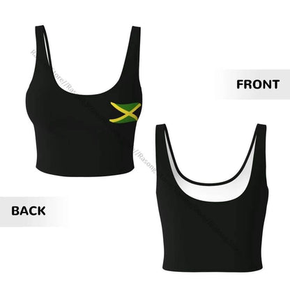 Sports Bra Women Running Yoga Clothes Vest Jamaica Kingdom Flag Gathering Fitness Vest - Empire P.E