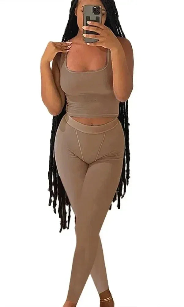 Lounge Wear Ribbed Casual 2 Piece - Empire P.E