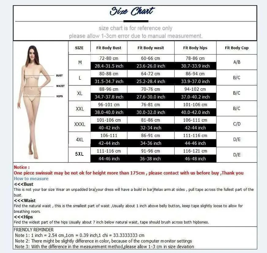Summer Plus Size 5XL Modest One-Piece Swimsuit