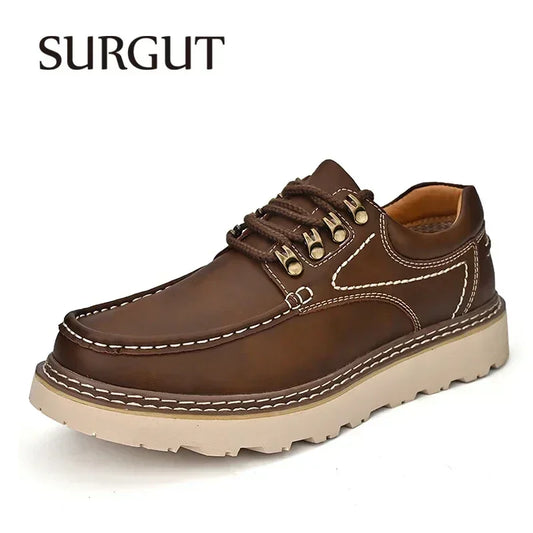 New Men Leather Casual Oxfords Shoes