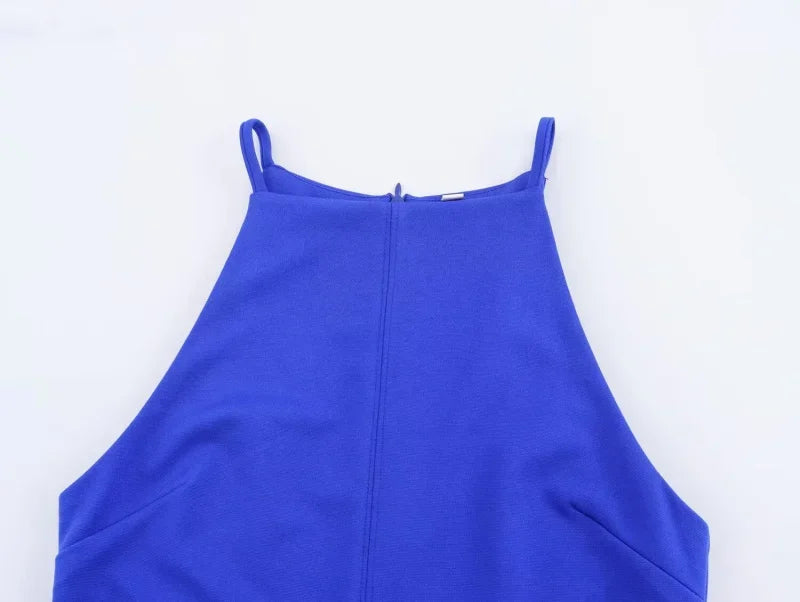 Interlock halter Dress 2024 TRAF's new sexy sleeveless - Empire P.E