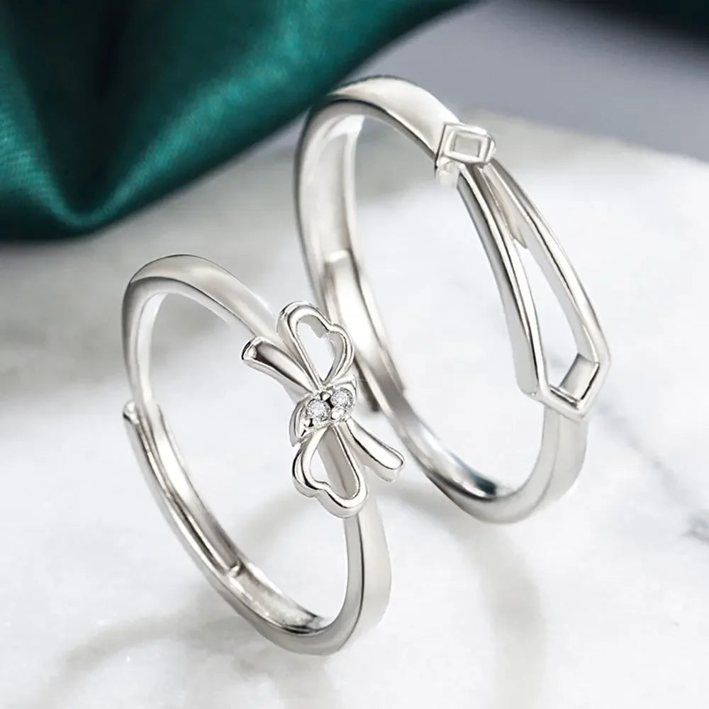 NEW 925 Sterling Silver Moissanite Diamond Couple Rings - Empire P.E