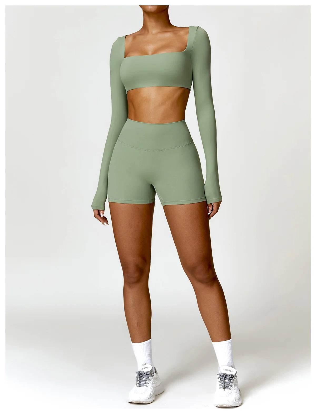 New Women Yoga Shorts High Waist Beautiful Buttocks Gym Sexy Feel V-shaped Shorts Sports Fitness Tights Push up Run Leggings - Empire P.E