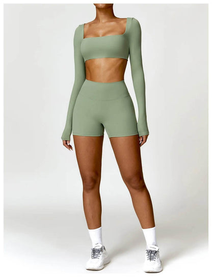 New Women Yoga Shorts High Waist Beautiful Buttocks Gym Sexy Feel V-shaped Shorts Sports Fitness Tights Push up Run Leggings - Empire P.E