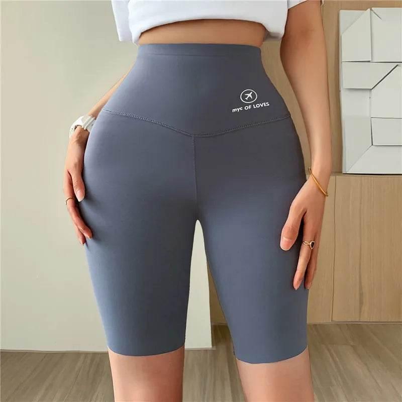 Sports Short Leggings Gym Fitness Push Up Shorts Women Yoga Slim Fit Half Pants Elastic High Waist Summer Thin Workout Tights - Empire P.E