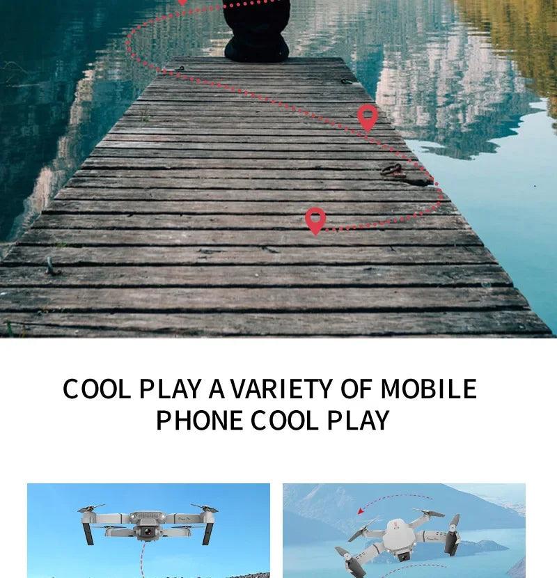 2025 New E88 Pro WIFI FPV Drone Wide Angle HD 4K 1080P Camera Height Hold RC Foldable Quadcopter Dron Helicopter Toys Gift - Empire P.E