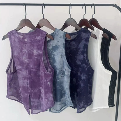 Sports Vest Women's Quick Dry Loose Running Gym Top Sleeveless