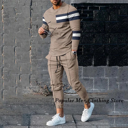 Men Clothes  Long Sleeved 2 Piece Suit