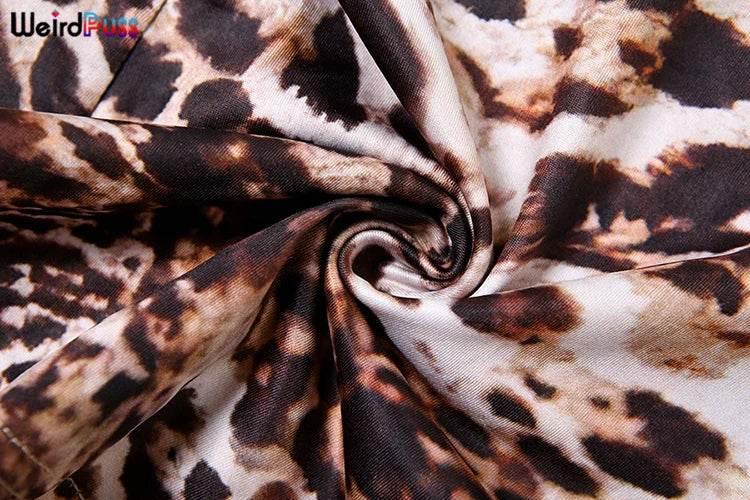 Weird Puss Leopard Print Romper Women 2024 Autumn Trend Hipster Long Sleeve O-Neck Skinny Stretch Streetwear Sexy Playsuits - Empire P.E