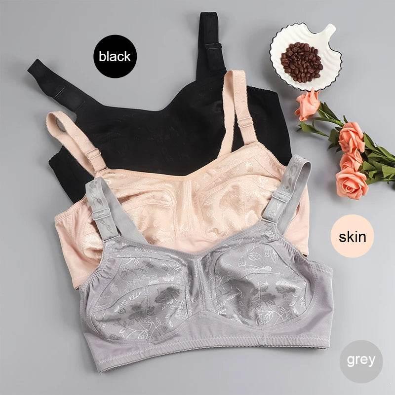 Black Big Women Bras Plus Size Lace Bra For Women Unlined Full Coverage - Empire P.E