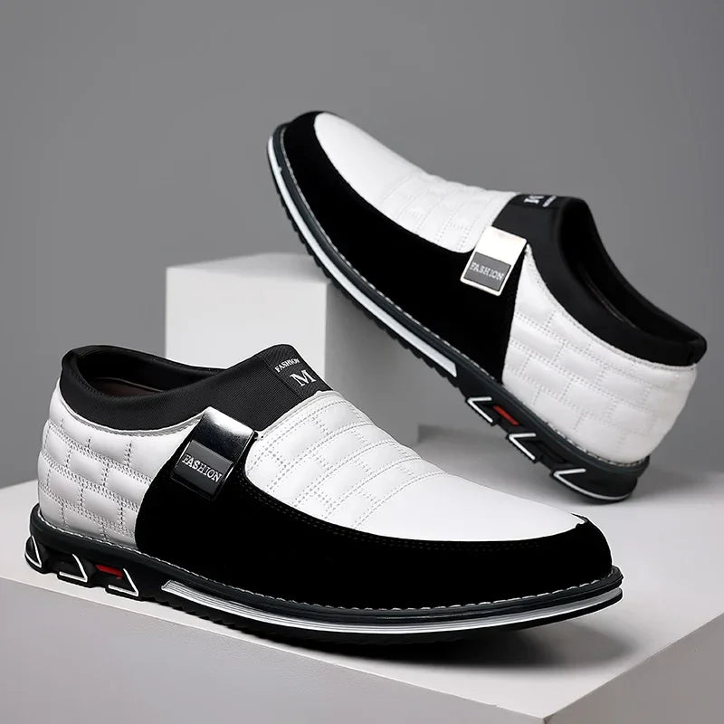 Men Business Casual Shoes Slip-on PU Leather Shoes - Empire P.E