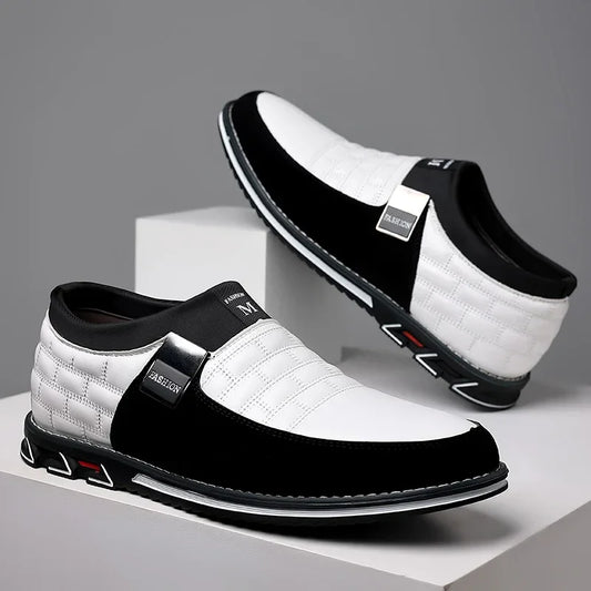 Men Business Casual Shoes Slip-on PU Leather Shoes - Empire P.E
