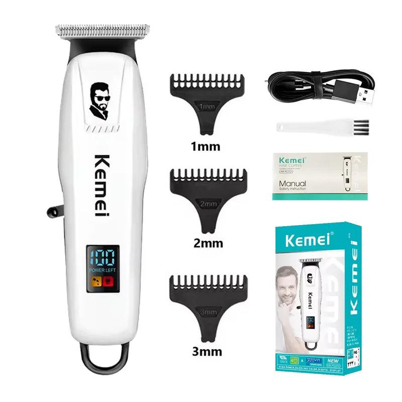 Kemei KM-PG809A KM-PG232 LCD USB Charging Hair Clipper Adjustable - Empire P.E
