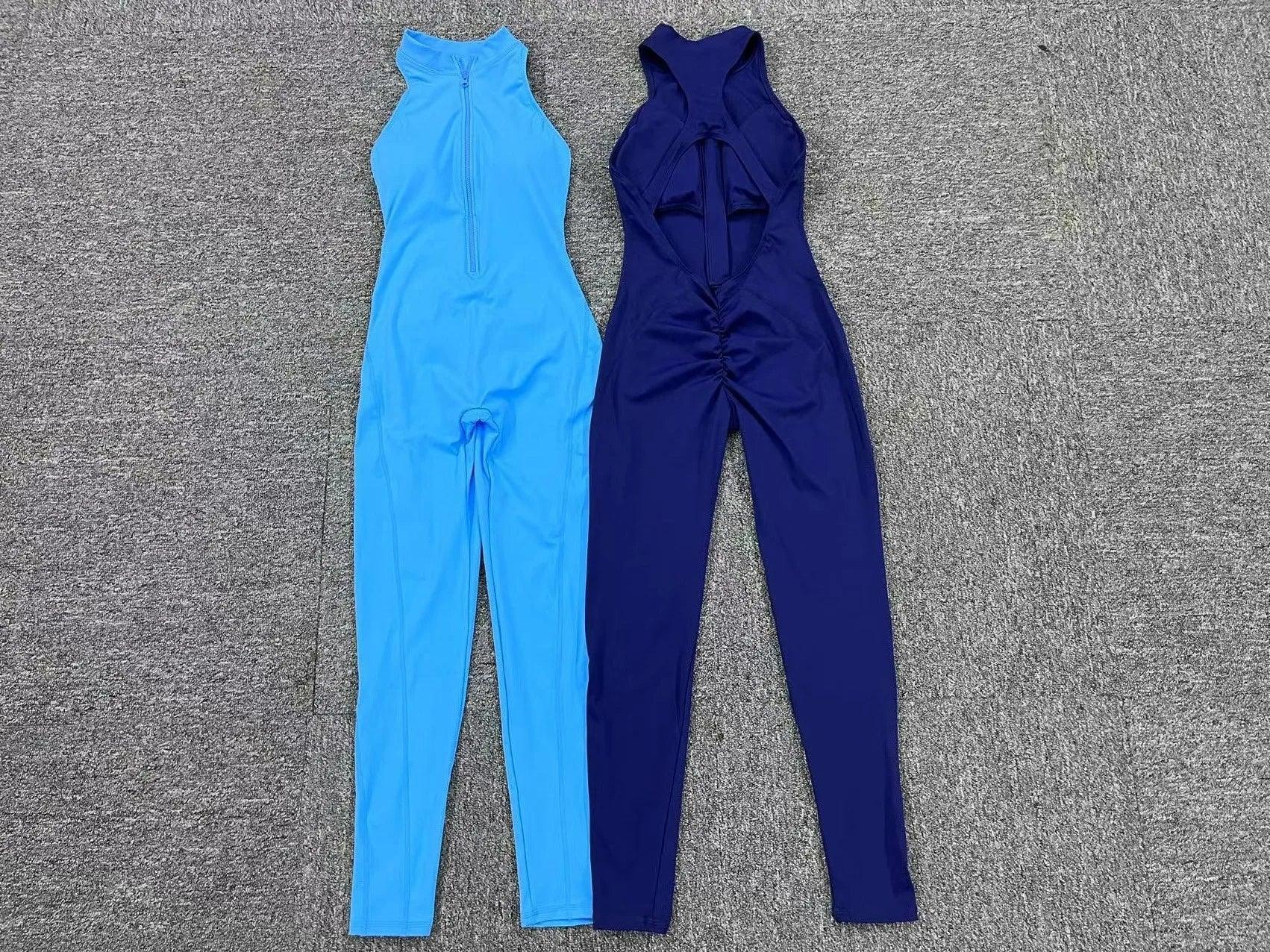New Zip Up Rompers Scrunch Butt Yoga Sets - Empire P.E