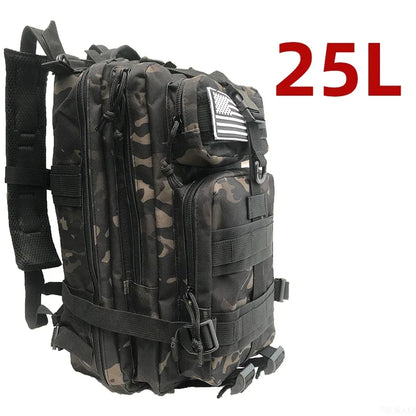 25L/50L 1000D Nylon Waterproof Trekking Fishing Hunting Backpack