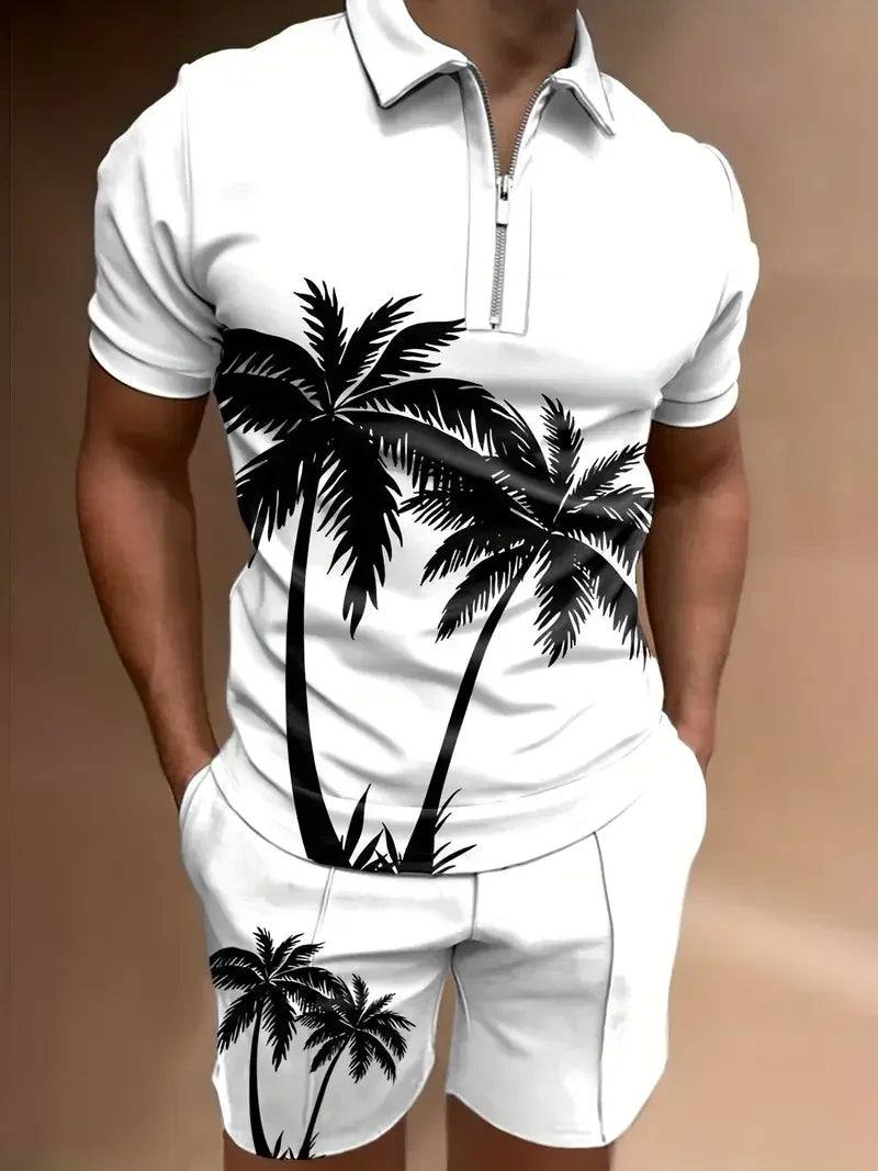 Zipper POLO Shirt Shorts Set - Empire P.E