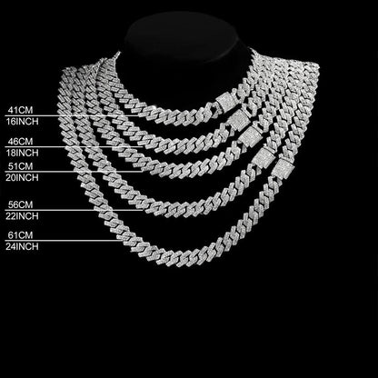 Necklace+Watch+Bracelet Hip Hop 14MM Cuban Link Chain - Empire P.E