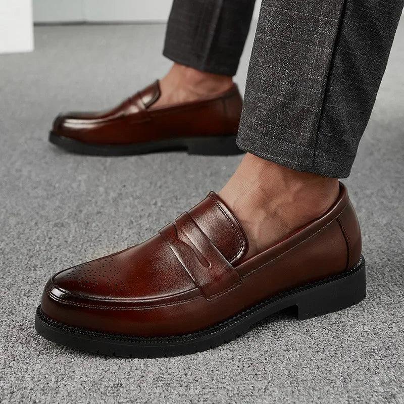 Men Dress Shoes Inner High Loafers - Empire P.E
