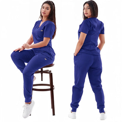 Multicolour Jogger Suit Nurse Scrubs Set