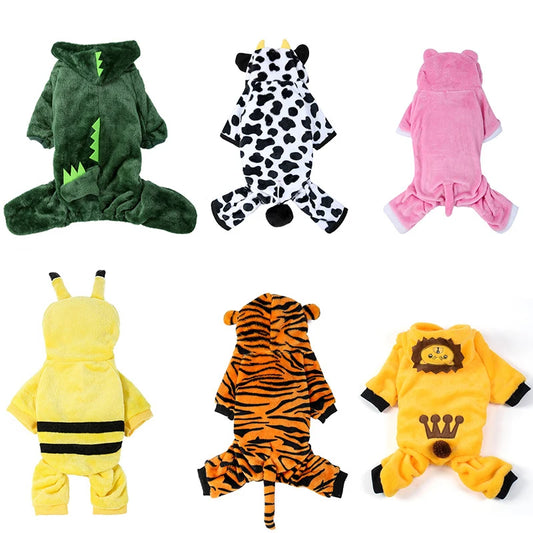 Pet Dog Soft Warm Fleece Jumpsuits