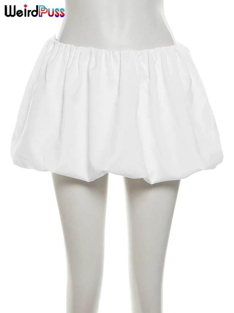 2Piece Set Autumn Long Sleeve Crop Tops+Puffy Skirt - Empire P.E