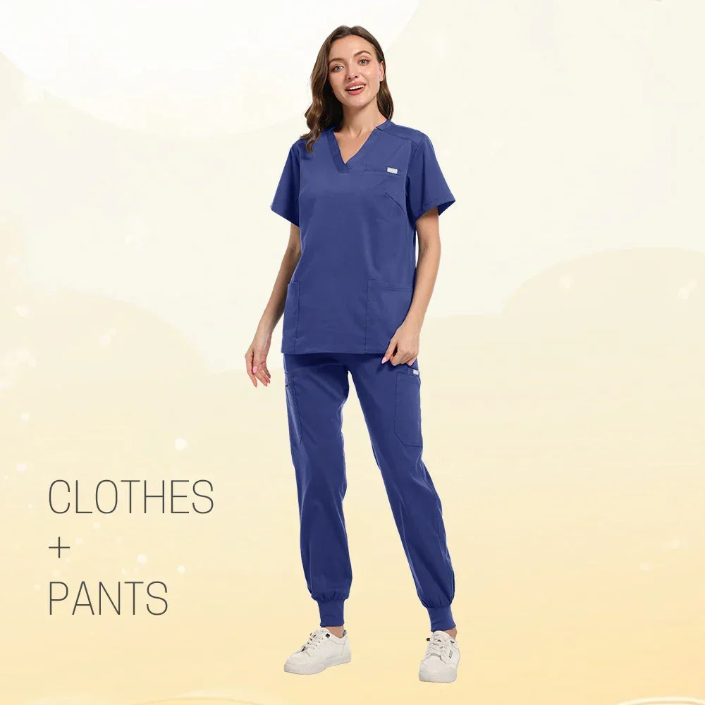 Multicolor Women Pet Shop Doctor Scrub Set