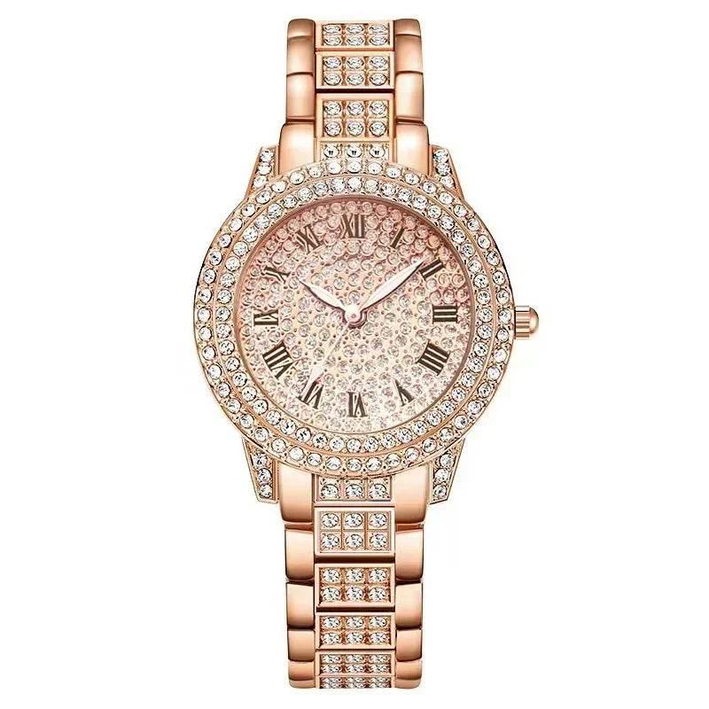 Hip Hop Quartz Watch Women Lady Iced Out Gold Watches Luxury Female Clock Fashion Quartz Watch for Women - Empire P.E