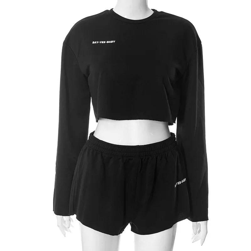 2025 New Sport Wear High Street Track Suits Sweatshirt Shorts Sets New Matching Sets 3 Pieces Set Women's Suits - Empire P.E