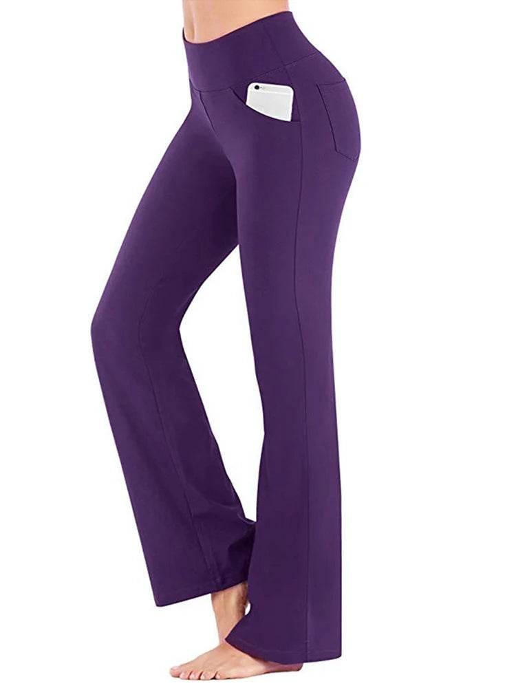 Ogilvy Mather Solid Elegant Female Lady Women's Legs Pants Palazzo Flared Wide Killer High Waist OL Ladies Career Long Trousers - Empire P.E