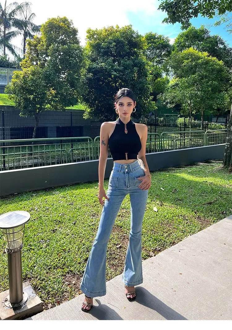 Women Sexy Tank Tops Chic Y2K Tops Halter Off Shoulder Tops Crop Tops Elastic Solid Tank Tops For Women Summer - Empire P.E