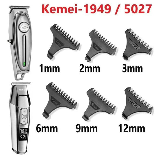 For Kemei Hair Trimmer Limit Comb Universal Black Guards Hairdresser Hair Cutting Guide for KM-5027 KM-1949 1 2 3 6 9 12mm - Empire P.E